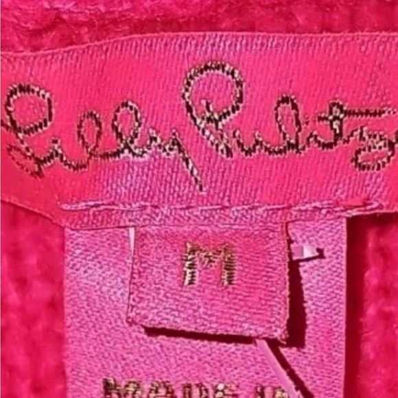 Lilly Pulitzer Olinia Wool Blend Sweater Pink Grenadine Marbled Ombre size M - Picture 3 of 4